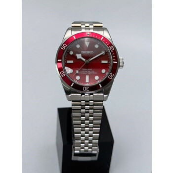 Custom Seiko Mod •Red BB58 on Jubilee • 39mm